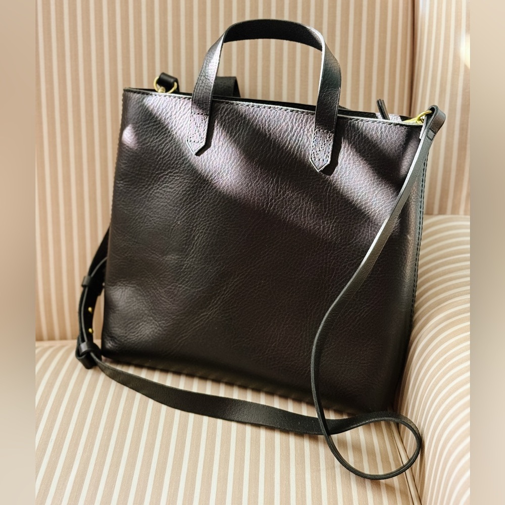 Madewell Black Leather Crossbody Bag purse